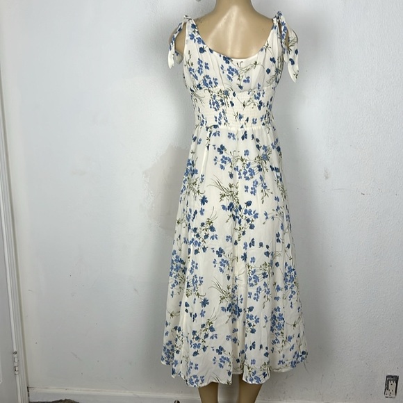 REFORMATION
Darby Floral Print Tie Strap midi dress size L - Picture 6 of 6